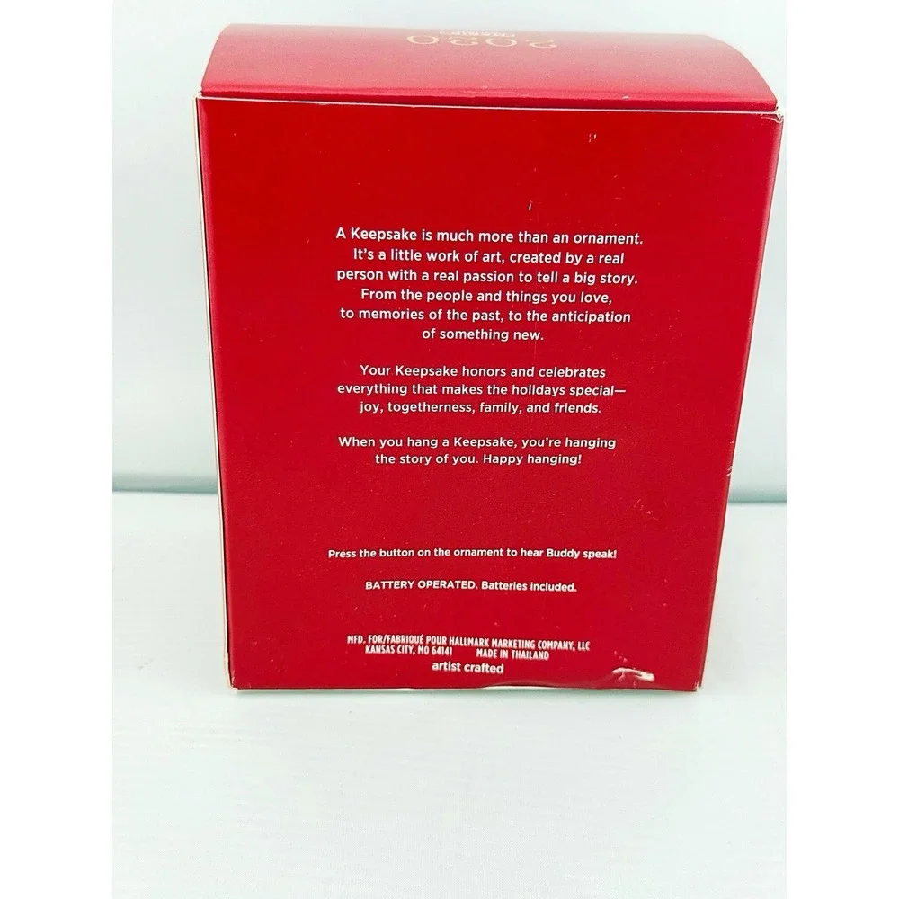 Buddy's Buddy Elf Christmas Ornament 2020 Sound Works. New In Box. Norwal
